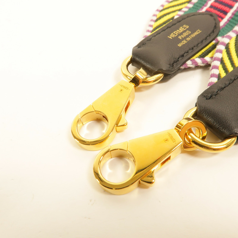 HERMES Swift皮革/帆布Sangle Cavale Bag Strap 50mm肩帶-4