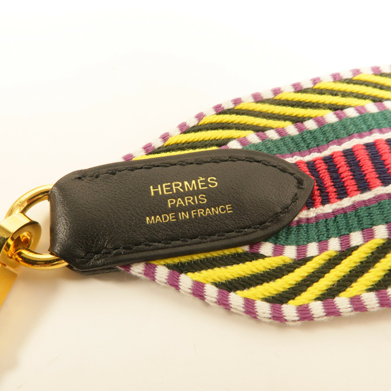 HERMES Swift皮革/帆布Sangle Cavale Bag Strap 50mm肩帶-5