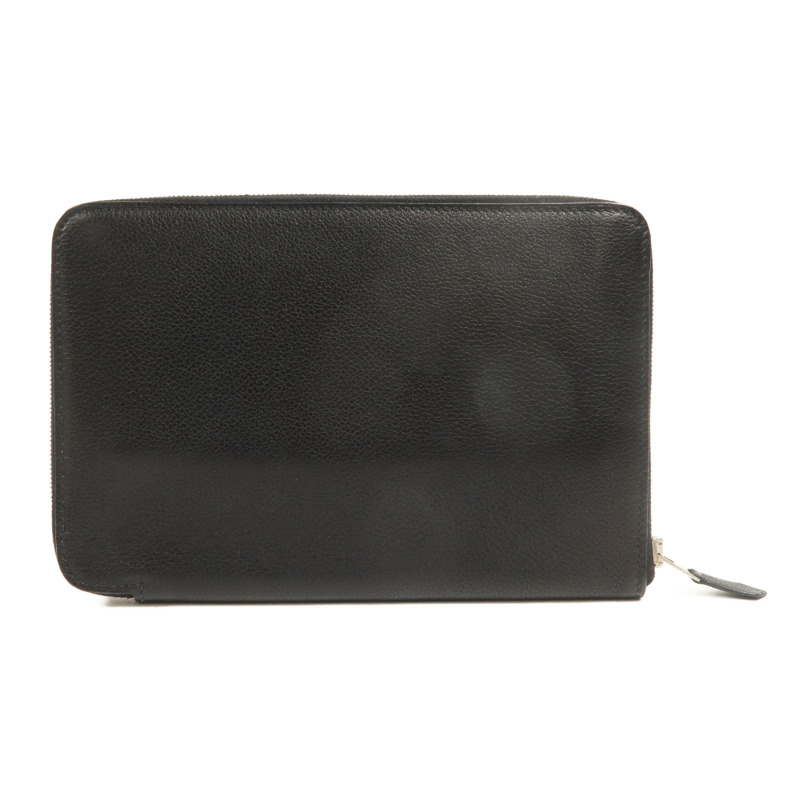 HERMES Evercolor皮革Azap Combined Long Wallet長錢包Noir-1