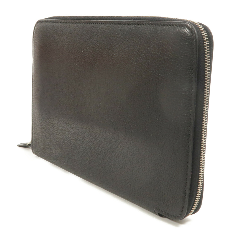 HERMES Evercolor皮革Azap Combined Long Wallet長錢包Noir-2