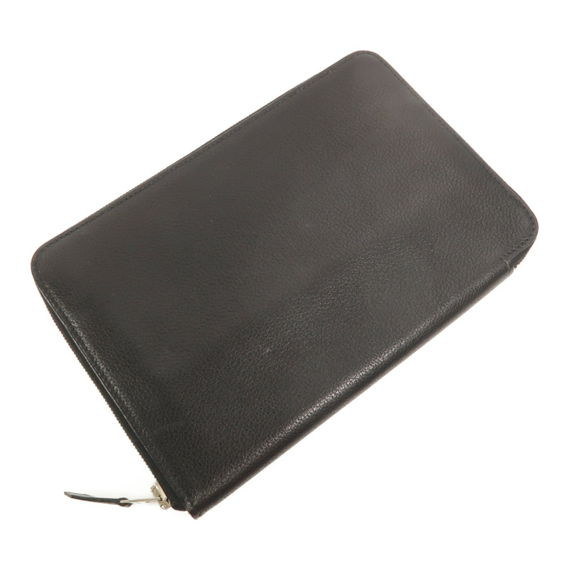 HERMES Evercolor皮革Azap Combined Long Wallet長錢包Noir-3
