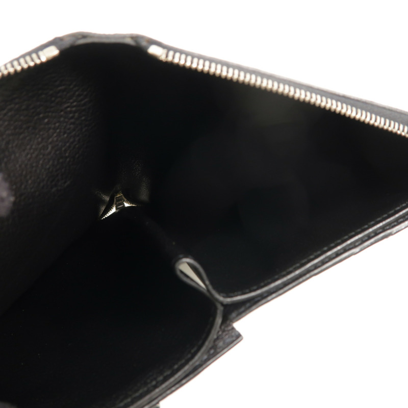 HERMES Evercolor皮革Azap Combined Long Wallet長錢包Noir-6