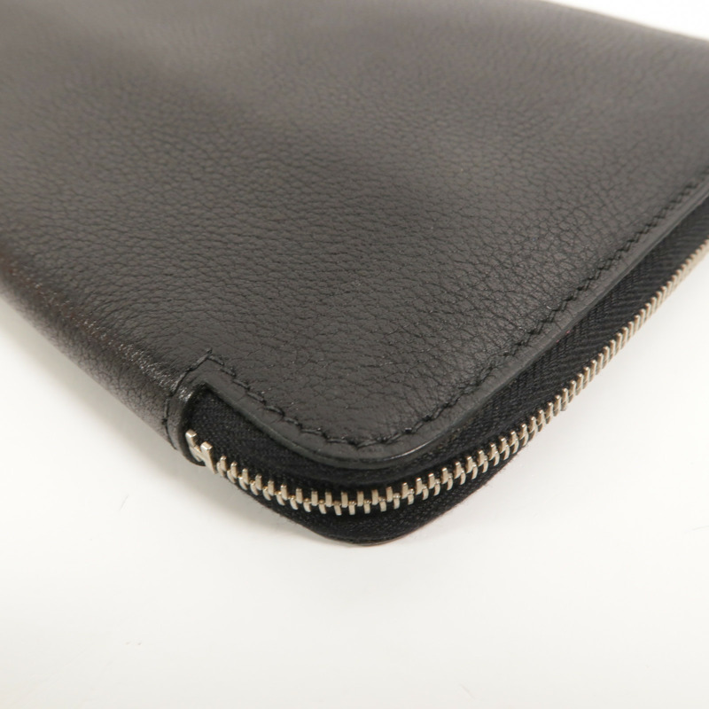 HERMES Evercolor皮革Azap Combined Long Wallet長錢包Noir-10