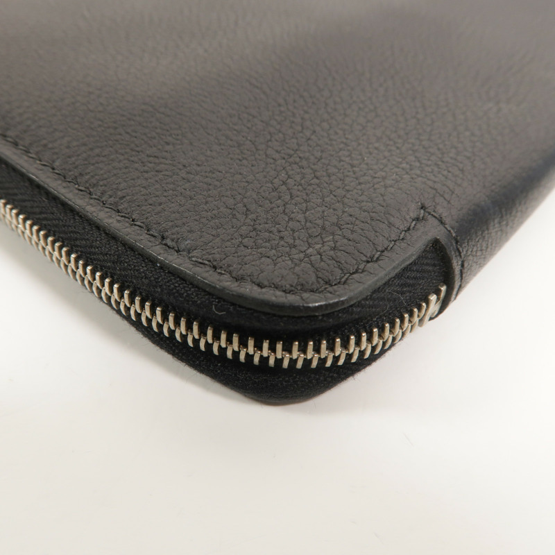 HERMES Evercolor皮革Azap Combined Long Wallet長錢包Noir-11