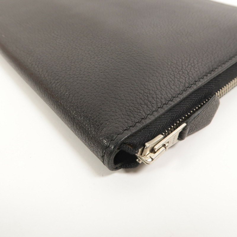 HERMES Evercolor皮革Azap Combined Long Wallet長錢包Noir-12