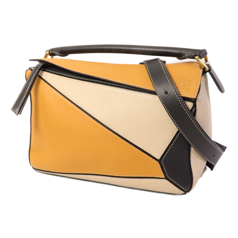 LOEWE 牛皮皮革Puzzle Medium手挽肩背兩用袋-1