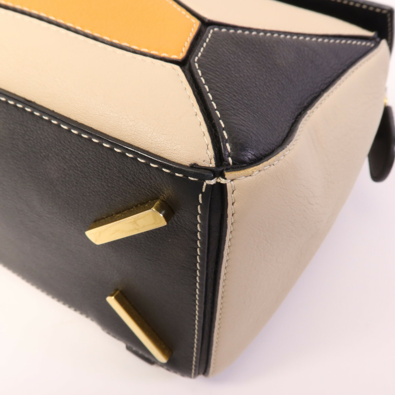 LOEWE 牛皮皮革Puzzle Medium手挽肩背兩用袋-9