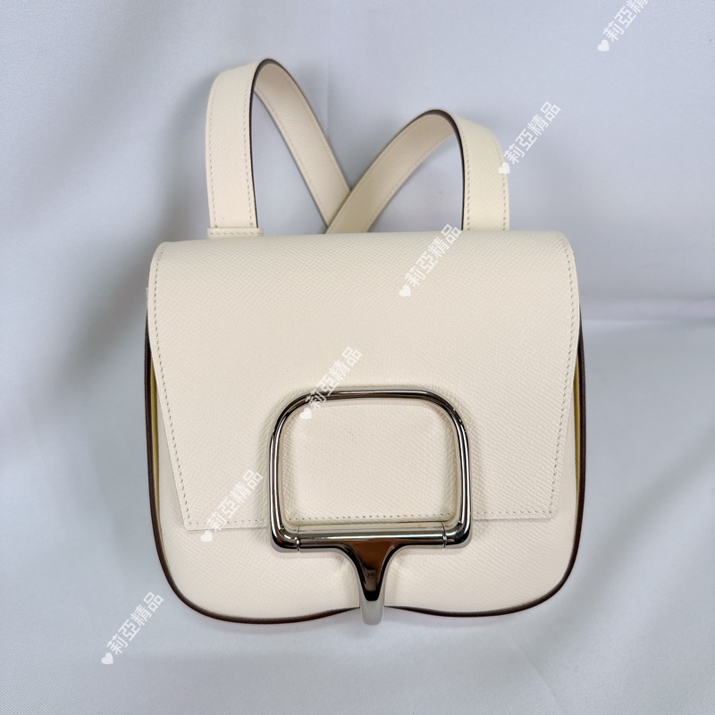 莉亞精品♡ Hermes Della 屁股包 奶油白 二手美包-2