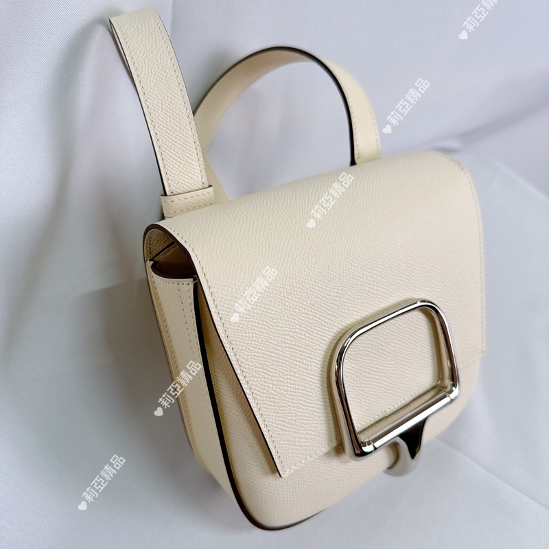 莉亞精品♡ Hermes Della 屁股包 奶油白 二手美包-5
