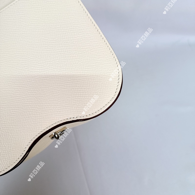 莉亞精品♡ Hermes Della 屁股包 奶油白 二手美包-12