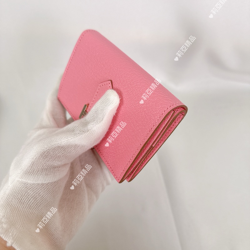 莉亞精品♡ Hermes Bearn 櫻花粉 二手美包-7