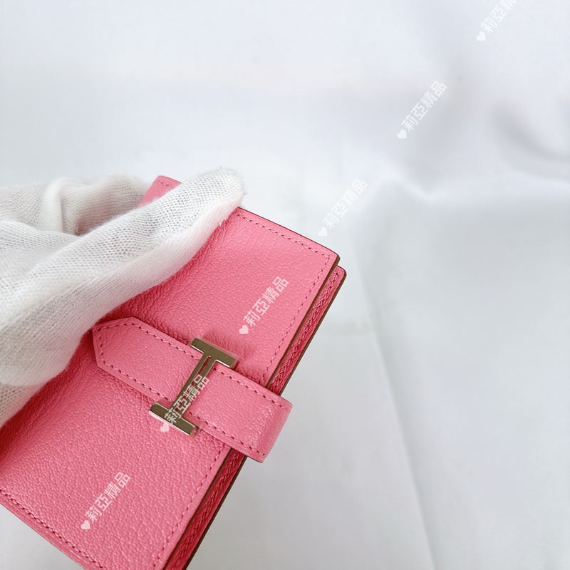 莉亞精品♡ Hermes Bearn 櫻花粉 二手美包-10