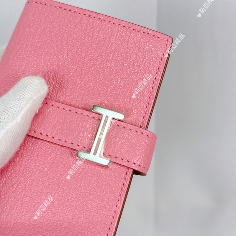 莉亞精品♡ Hermes Bearn 櫻花粉 二手美包-15