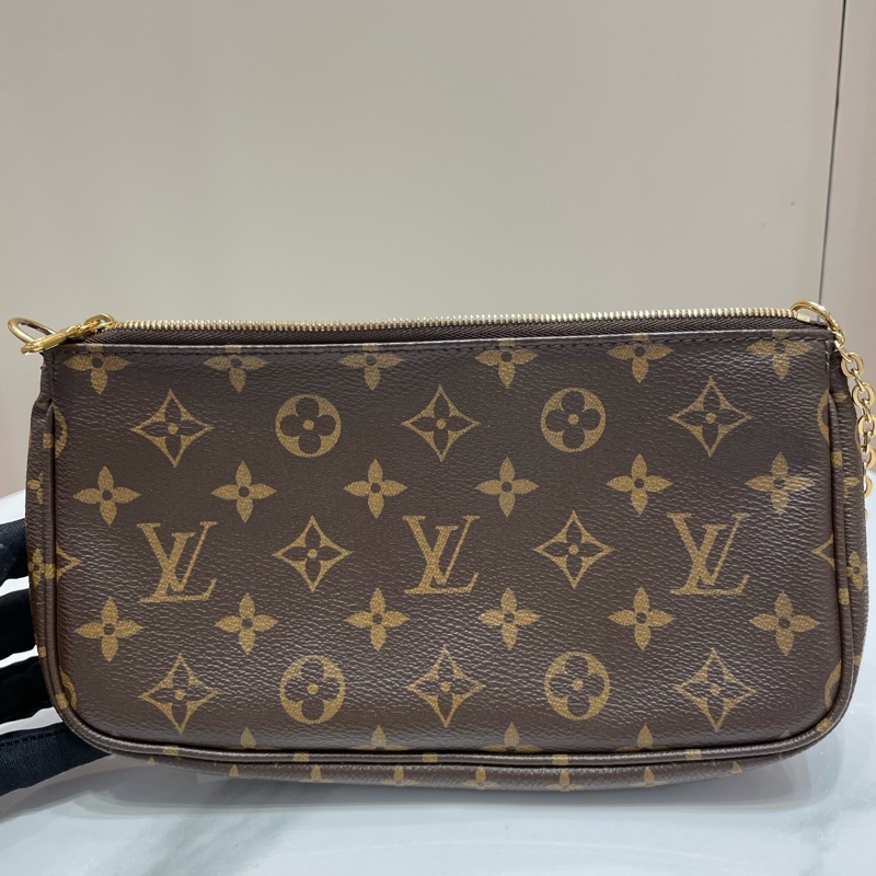 Lv/路易威登 21年芯片款經典老花 綠色肩帶 五合一單肩包-2