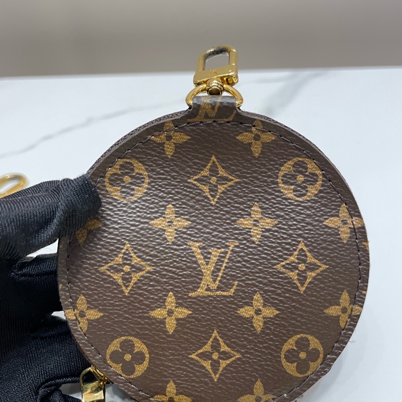 Lv/路易威登 21年芯片款經典老花 綠色肩帶 五合一單肩包-3