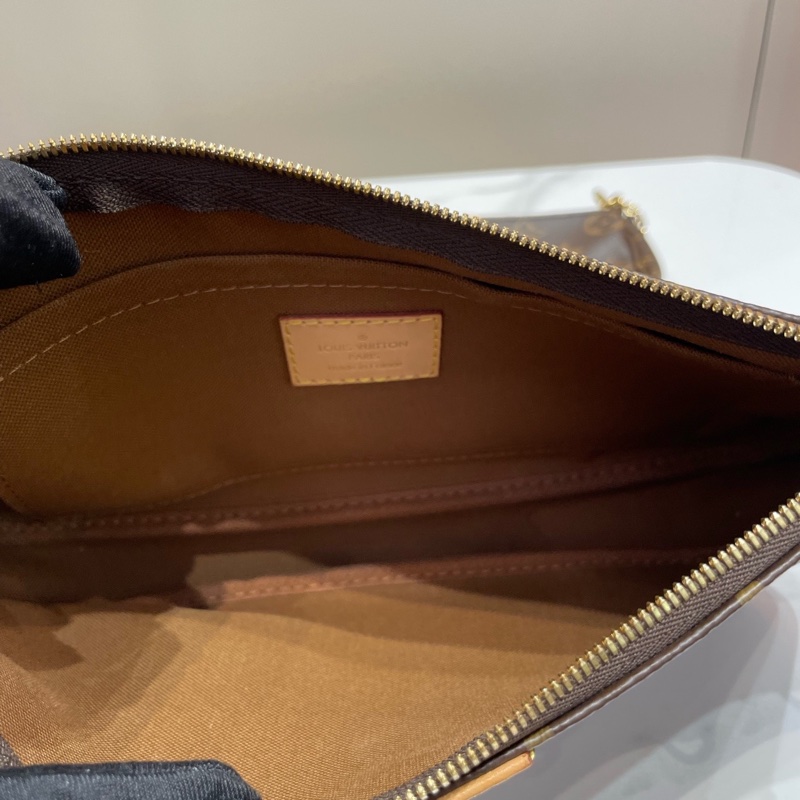 Lv/路易威登 21年芯片款經典老花 綠色肩帶 五合一單肩包-5