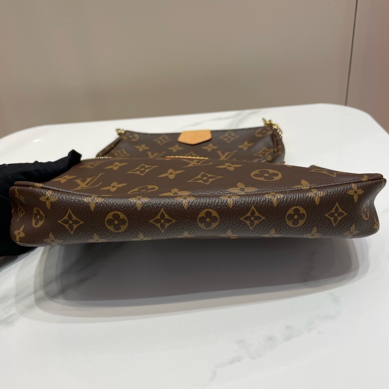 Lv/路易威登 21年芯片款經典老花 綠色肩帶 五合一單肩包-6