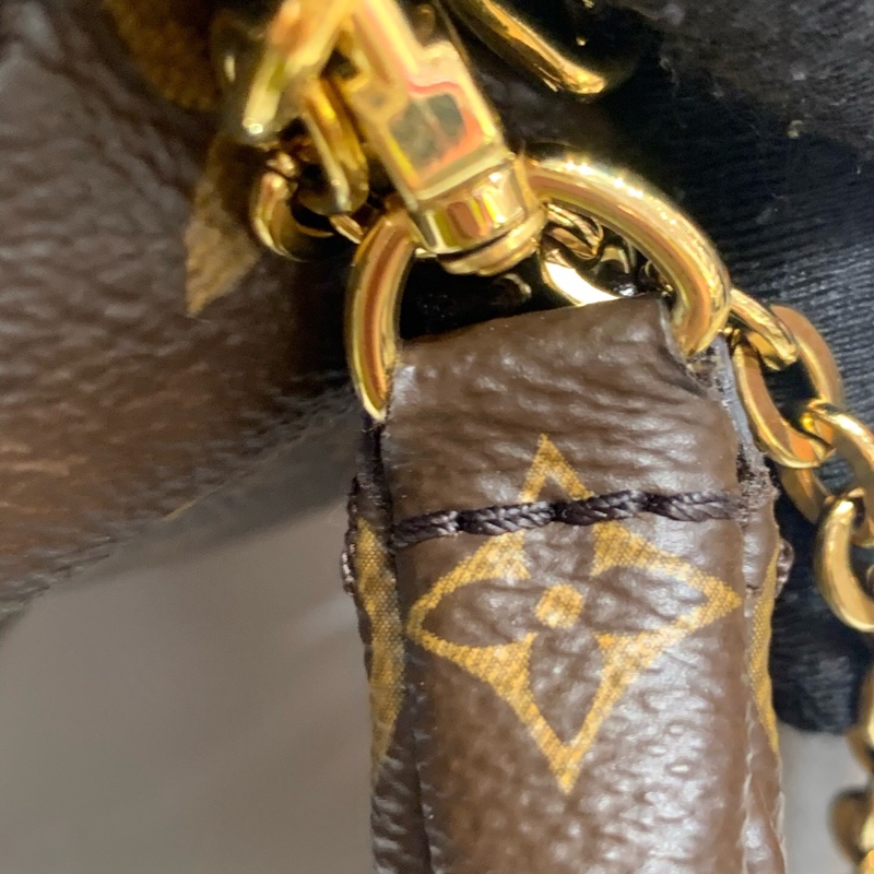Lv/路易威登 21年芯片款經典老花 綠色肩帶 五合一單肩包-12