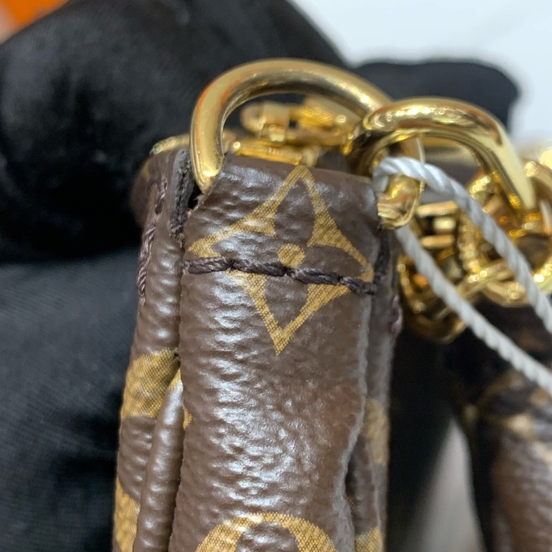 Lv/路易威登 21年芯片款經典老花 綠色肩帶 五合一單肩包-13
