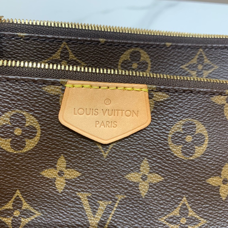 Lv/路易威登 21年芯片款經典老花 綠色肩帶 五合一單肩包-15
