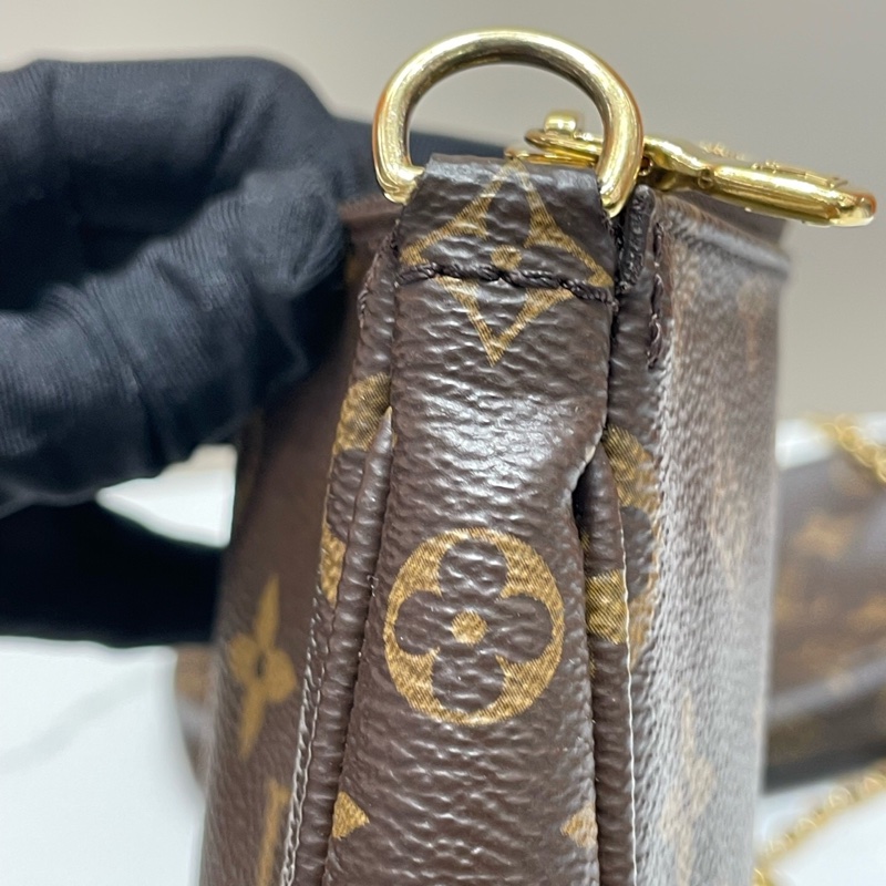 Lv/路易威登 21年芯片款經典老花 綠色肩帶 五合一單肩包-18