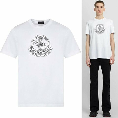💎Han's house精品服飾💎 moncler LOGO 短 T 白 現貨 L~XL 原價11800
