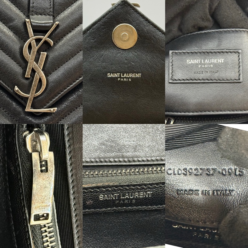 YSL 聖羅蘭 黑色COLLEGE 手提斜背2WAY包 392737-6