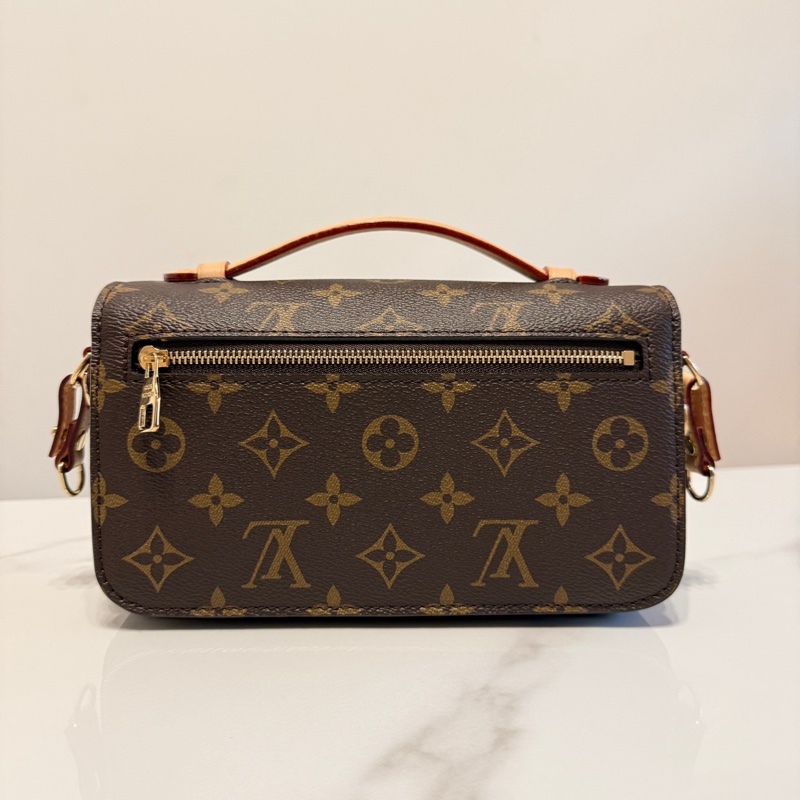 99新 路易威登/Louis Vuitton mini 棕色老花郵差包手提包斜挎包 金扣 24年票 ❤️正品-1
