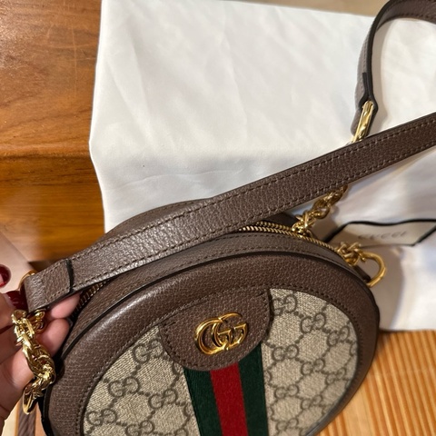 Gucci Ophidia 系列圓形肩背包(mini round bag)