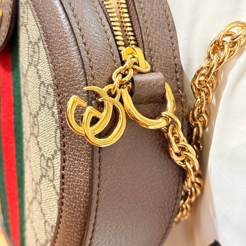 Gucci Ophidia 系列圓形肩背包(mini round bag)-5