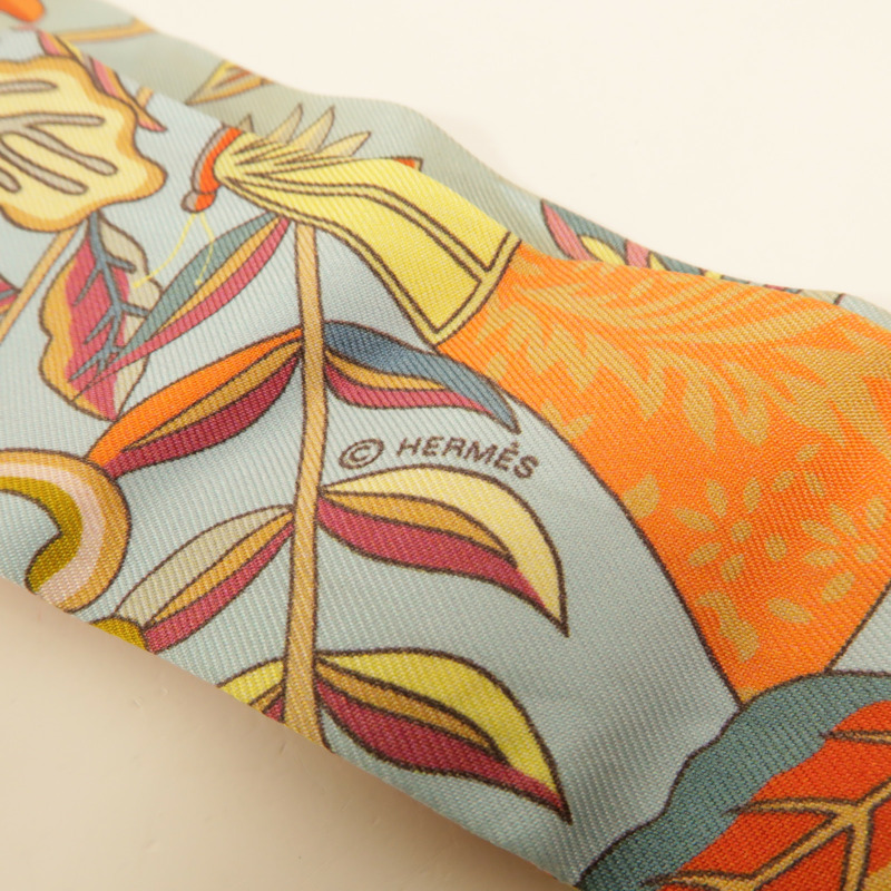 HERMES 絲質Twilly絲巾-6