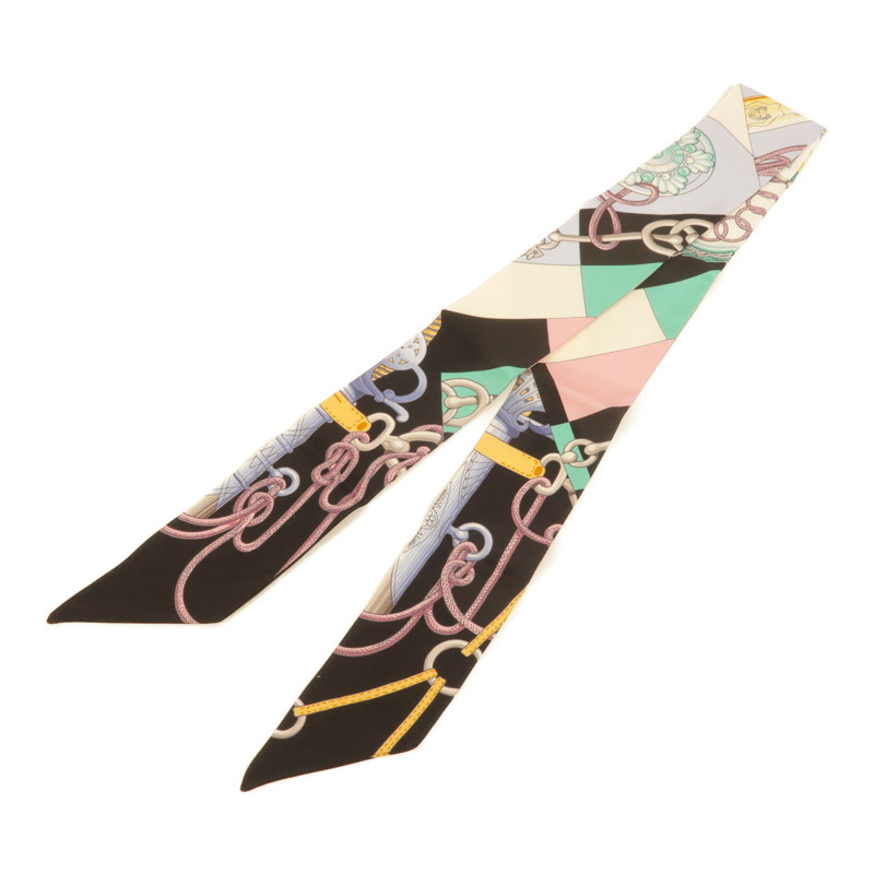 HERMES 絲質Twilly絲巾-1