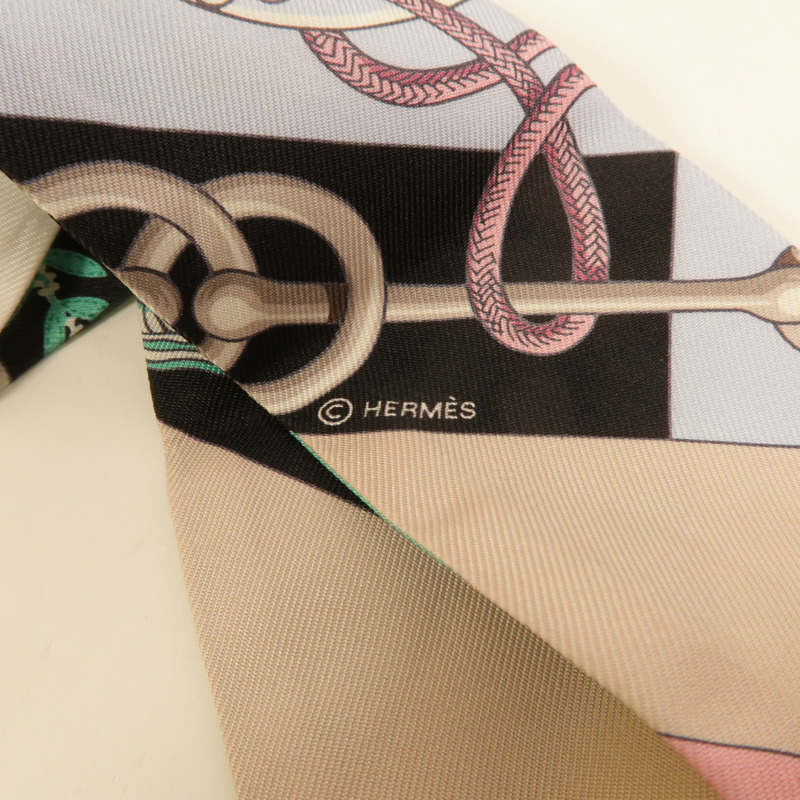 HERMES 絲質Twilly絲巾-5