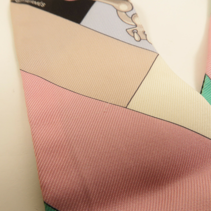 HERMES 絲質Twilly絲巾-7
