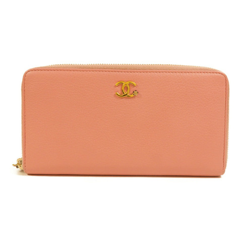 CHANEL 牛皮皮革Lucky Flower Zip Wallet長錢包