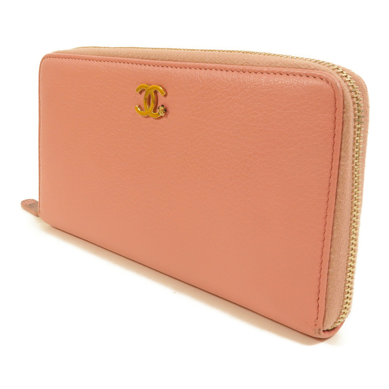 CHANEL 牛皮皮革Lucky Flower Zip Wallet長錢包-2