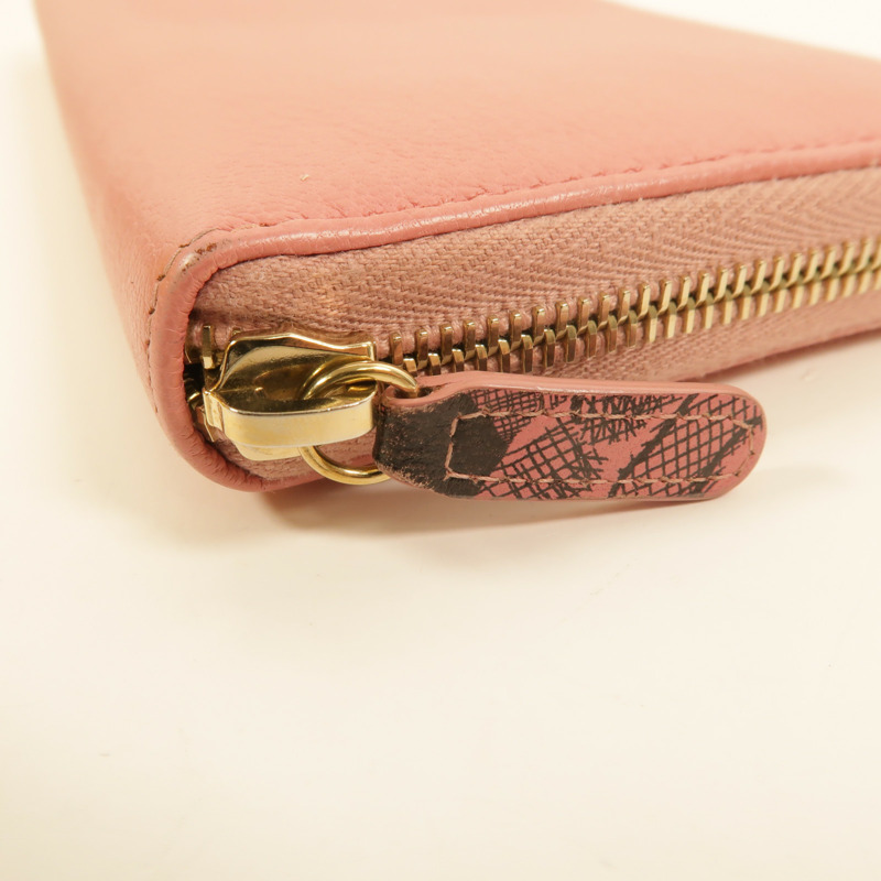 CHANEL 牛皮皮革Lucky Flower Zip Wallet長錢包-13