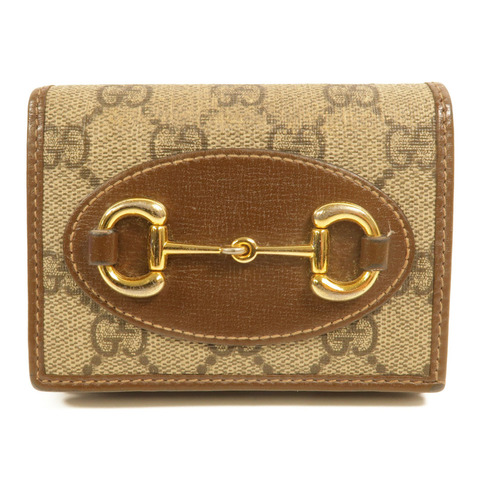 GUCCI 塗層帆布Horsebit 1955錢包