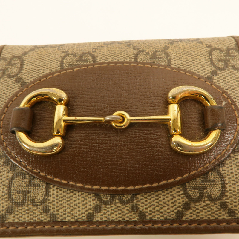 GUCCI 塗層帆布Horsebit 1955錢包-7