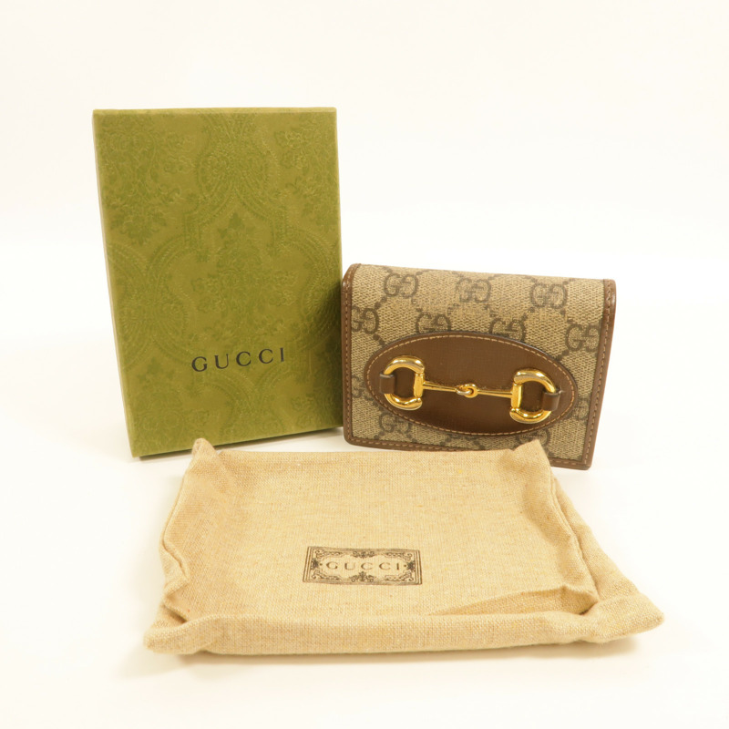 GUCCI 塗層帆布Horsebit 1955錢包-10