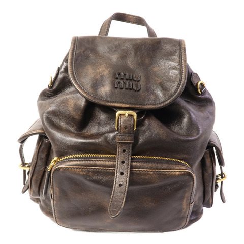 Miu Miu 羊皮皮革Backpack肩背袋