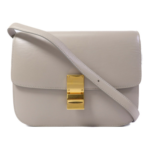 CELINE 牛皮皮革Box Medium肩背袋