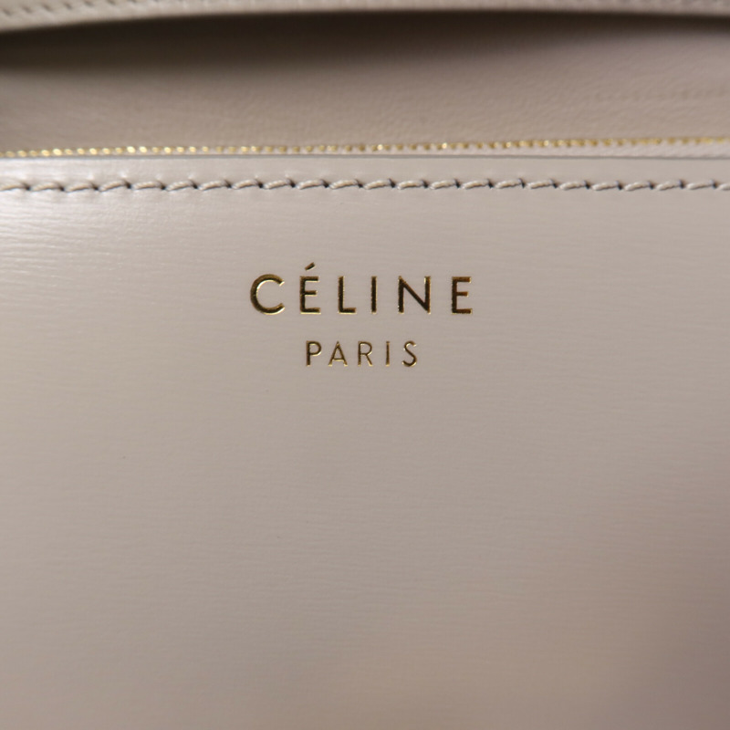 CELINE 牛皮皮革Box Medium肩背袋-5