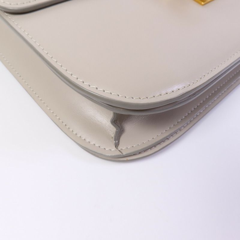 CELINE 牛皮皮革Box Medium肩背袋-10