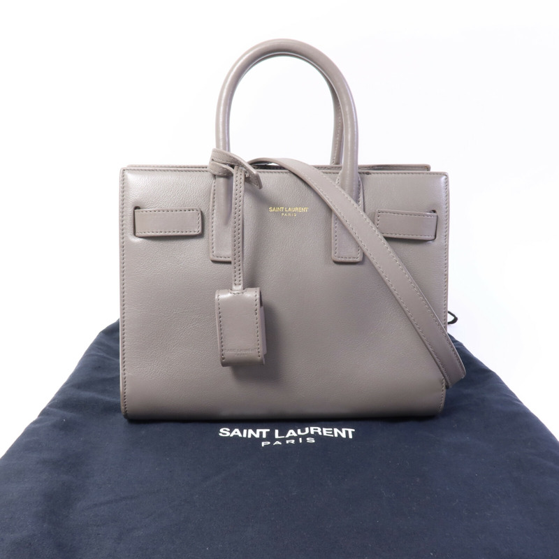 YVES SAINT LAURENT 牛皮皮革Sac De Jour手挽肩背兩用袋-10