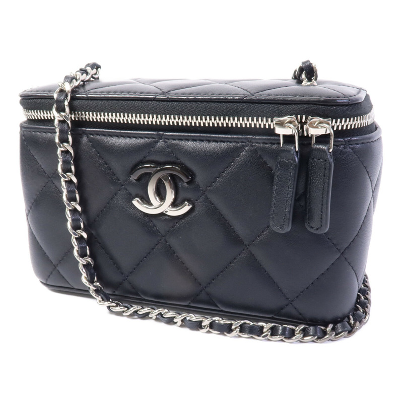 CHANEL 羊皮皮革Vanity Case鏈帶肩背袋-1