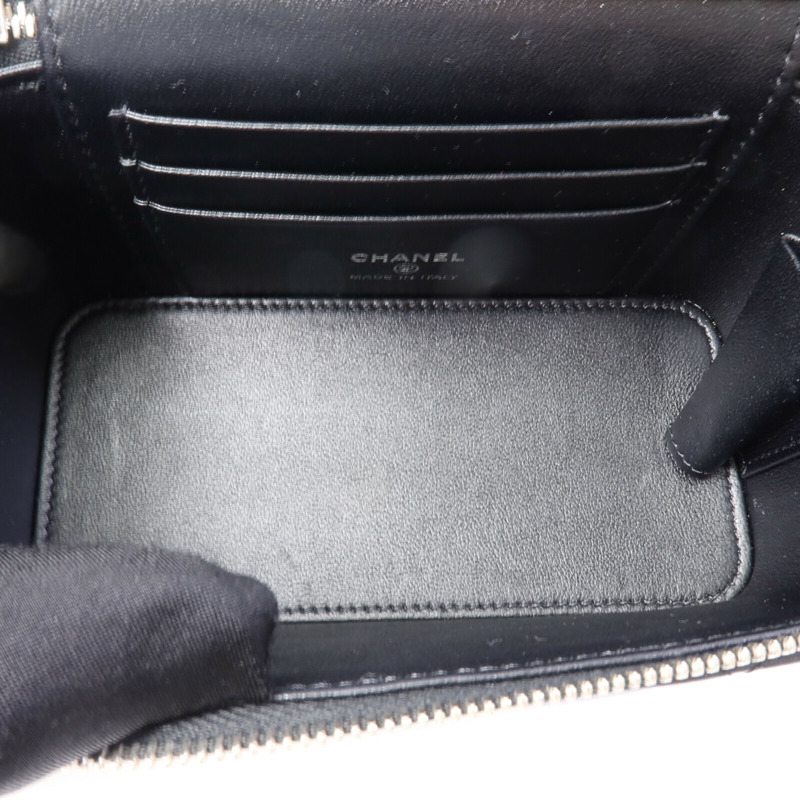 CHANEL 羊皮皮革Vanity Case鏈帶肩背袋-4