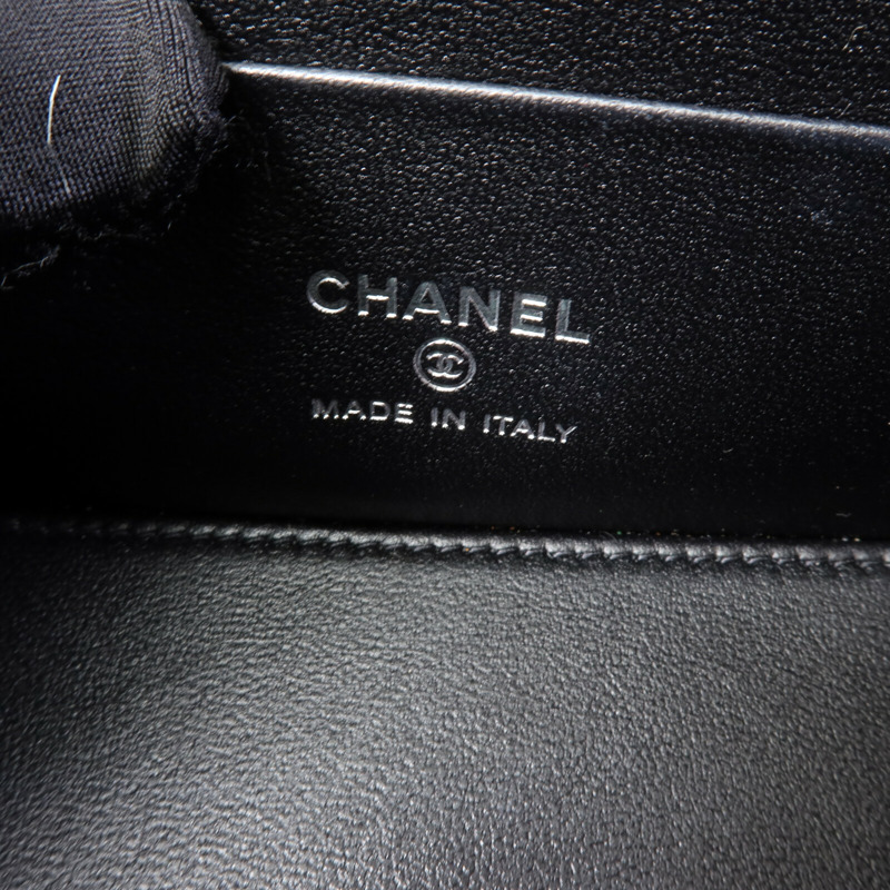 CHANEL 羊皮皮革Vanity Case鏈帶肩背袋-5