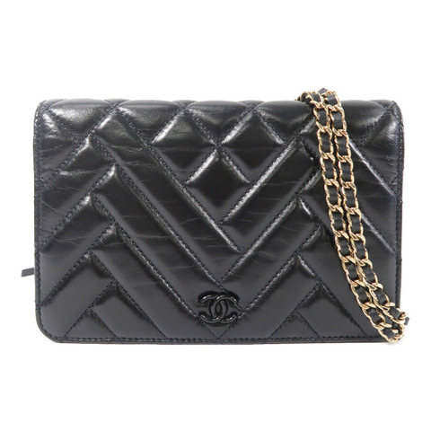 CHANEL 羊皮皮革WOC Wallet On Chain鏈帶肩背袋