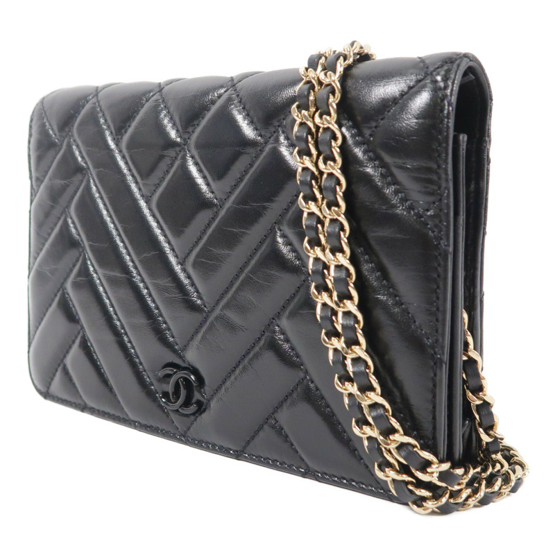 CHANEL 羊皮皮革WOC Wallet On Chain鏈帶肩背袋-2